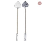 Cravache BDSM en métal, accessoire pour jeux de domination