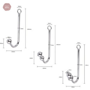 Accessoire de plaisir anal en forme de crochet avec boules