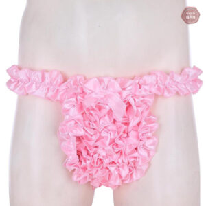 Culotte satinée à volants et froufrous