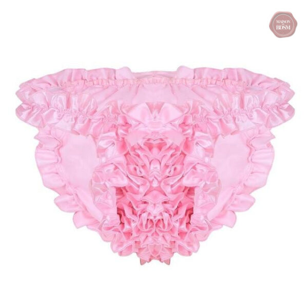 Vêtements travestis : culotte satinée avec volants
