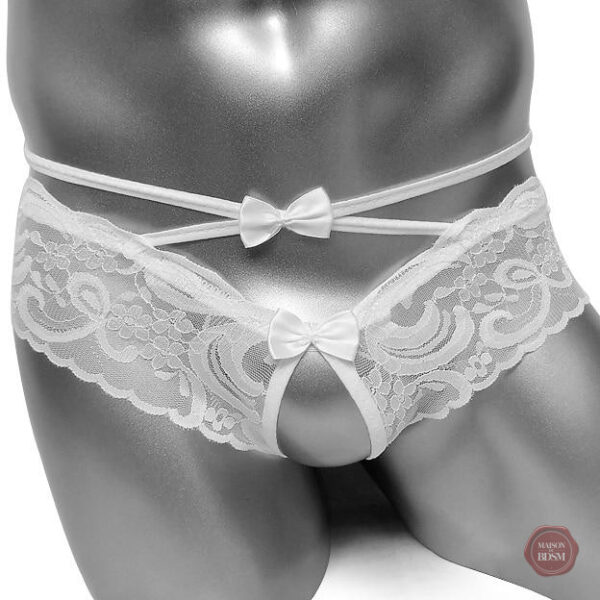 Sous-vêtement élégant en dentelle à entrejambe ouvert