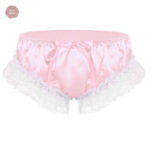 Satin Sissy panties ornées de volants élégants