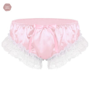 Satin Sissy panties ornées de volants élégants