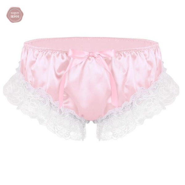 Satin Sissy panties ornées de volants élégants