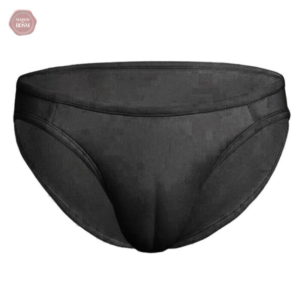 Sous-vêtement travesti en noir, design faux vagin