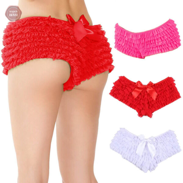 culotte-sexy-a-volants-en-maille-superposee-1 Culotte sexy à volants en maille superposée
