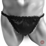 Culotte Sissy délicate en tissu soyeux