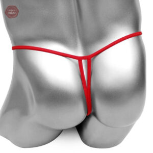 Culotte string brodée avec sequins et motif papillon