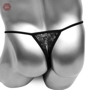 String en dentelle rose, accessoire mode travesti