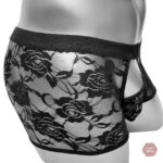 Culotte élégante en dentelle florale, style féminin