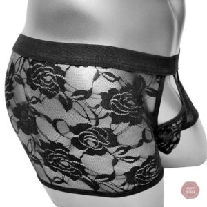 Culotte élégante en dentelle florale, style féminin