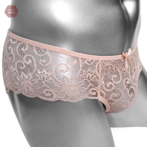 Culotte en dentelle florale transparente