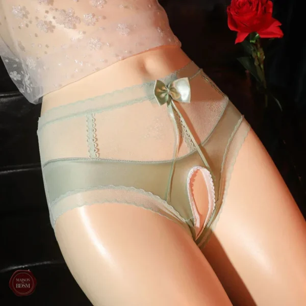 Sous-vêtements transparents avec détails en dentelle