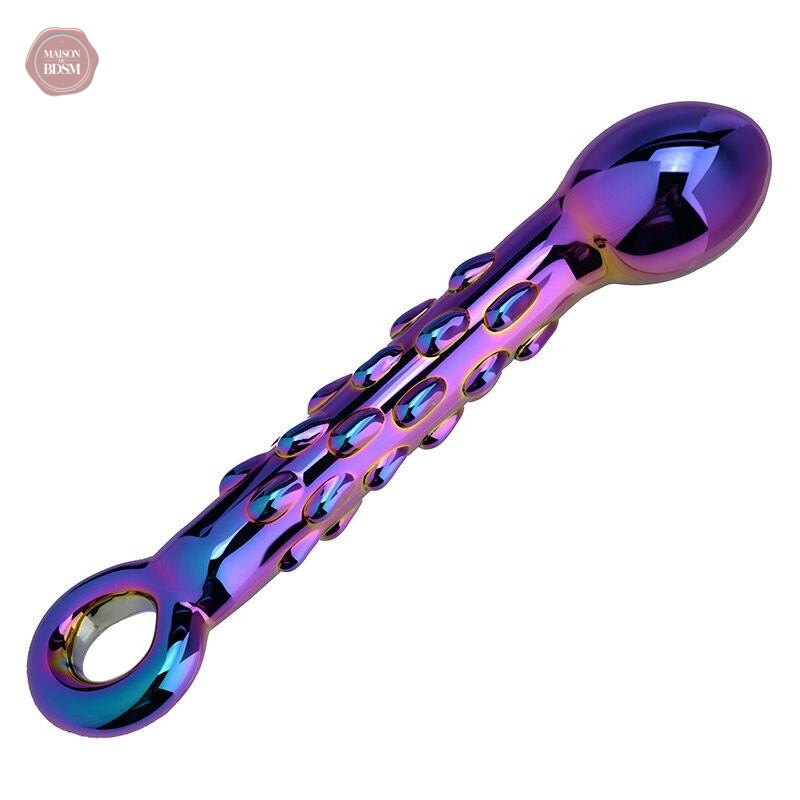 Dildo en verre holographique, design élégant et unique