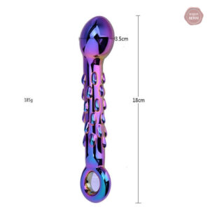 Dildo stylisé en verre, idéal pour des sensations variées