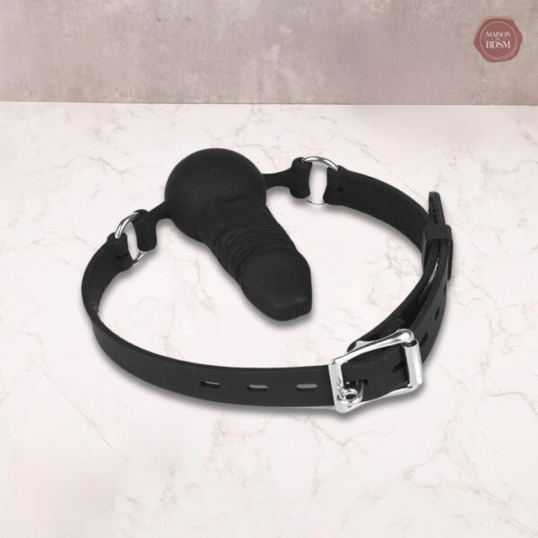 Dildo en silicone avec gag ball réglable pour bondage