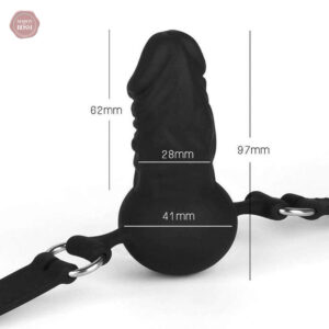 Dildo gag ball pour jeux de domination et soumission