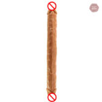 Gode double avec texture réaliste pour un plaisir partagé