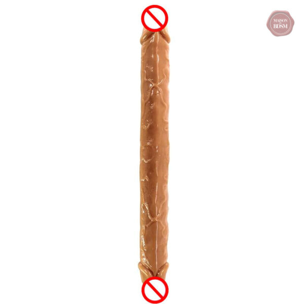 Gode double avec texture réaliste pour un plaisir partagé