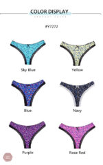Lot de strings colorés avec motifs floraux