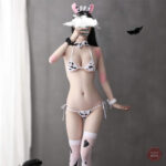 Lingerie cosplay kawaii, ensemble vache adorable