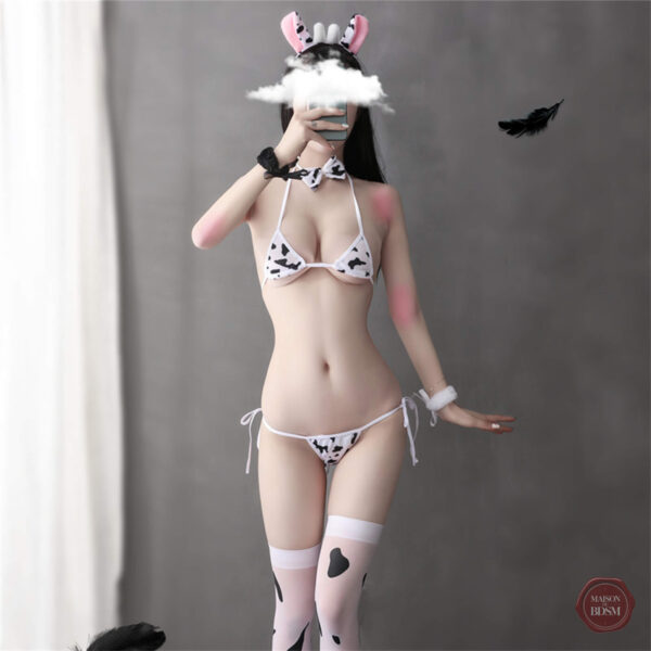 Lingerie cosplay kawaii, ensemble vache adorable