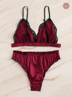 Ensemble de lingerie sexy en dentelle sissy, soutien-gorge et culotte