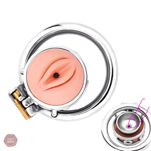 Cage de chasteté en acier, style contemporain