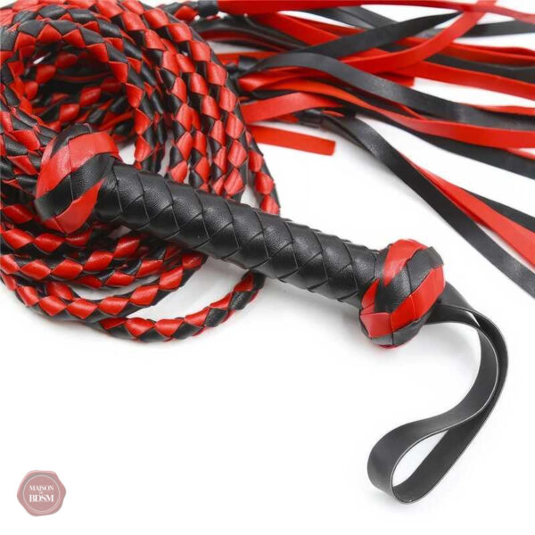 fouet-bdsm-tresse-1 Fouet BDSM tressé, accessoire de jeu érotique
