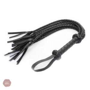 Fouet érotique tressé, pour les jeux de domination