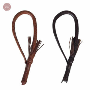 Fouet en cuir véritable pour pratiques BDSM