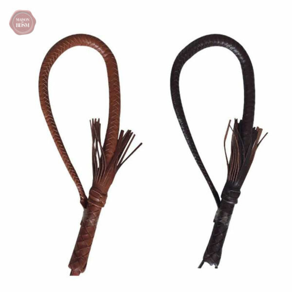 fouet-cuir-veritable-1 Fouet en cuir véritable pour pratiques BDSM