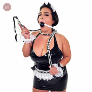 Fouet Esclave en cuir, accessoire BDSM pour jeux de domination