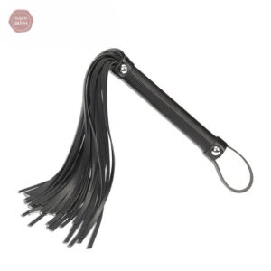 Fouet noir élégant pour expériences BDSM