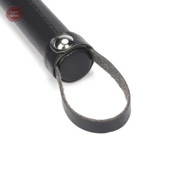 Accessoire de plaisir : fouet noir sophistiqué