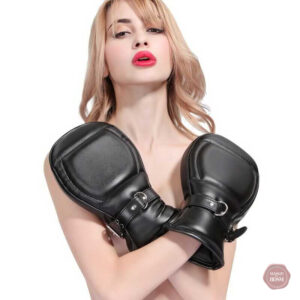 Gants BDSM en cuir pour jeux de domination