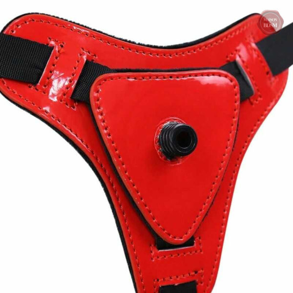 Gode noir avec ceinture, idéal pour le plaisir partagé