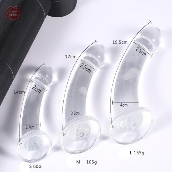 Accessoire intime flexible en matière transparente