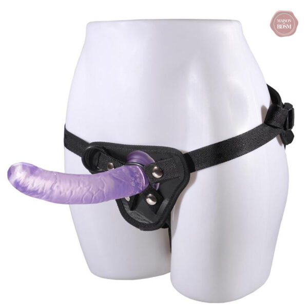 gode-ceinture-violet-1 Gode ceinture violet en matériau souple et agréable