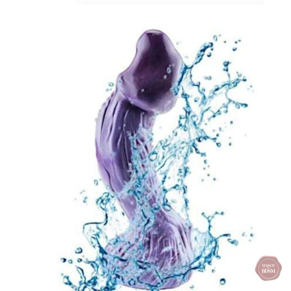 Dildo violet inspiré par un design de dragon captivant