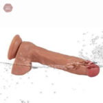 Dildo éjaculant avec texture stimulante pour le plaisir