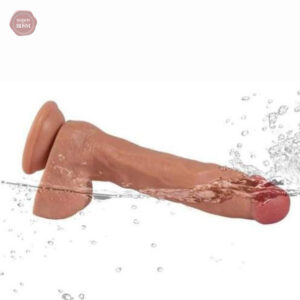 Dildo éjaculant avec texture stimulante pour le plaisir