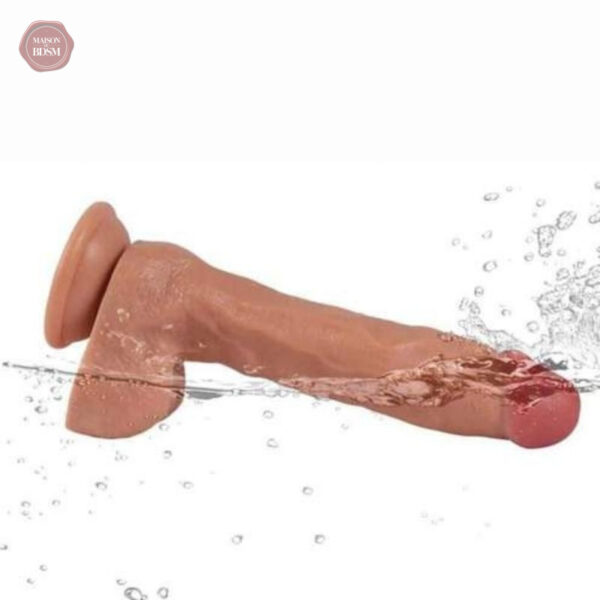 Dildo éjaculant avec texture stimulante pour le plaisir