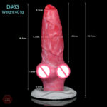 Dildo en silicone hypoallergénique