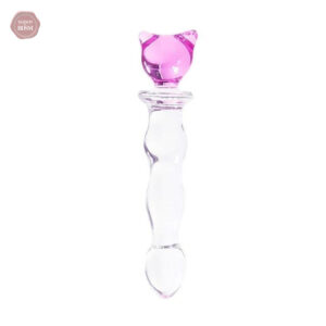 Gode en verre design chat, idéal pour des sensations uniques