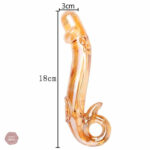 Dildo en verre or, accessoire de qualité pour moments sensuels