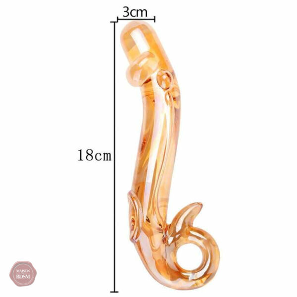 Dildo en verre or, accessoire de qualité pour moments sensuels