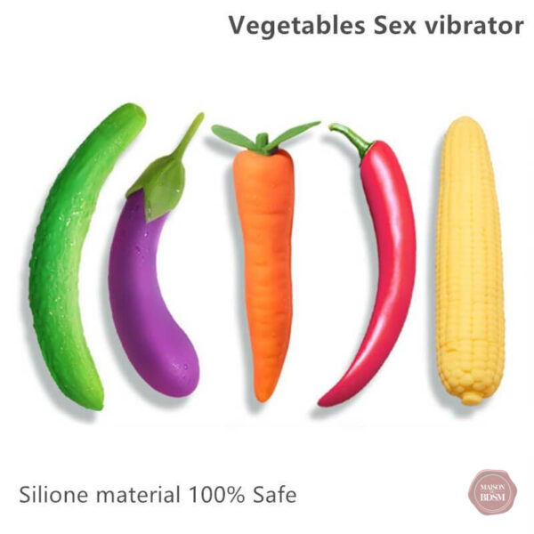 gode-vibrant-legumes-sex-1 Gode vibrant légumes sex en silicone pour le plaisir