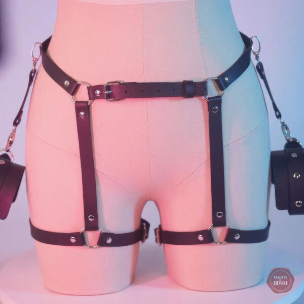 Ensemble de harnais en cuir pour plaisir audacieux