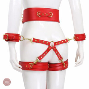 Harnais en cuir pour jeux de bondage